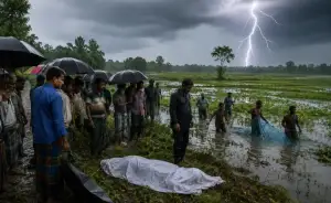 মাছ ধরতে গিয়ে প্রাণ গেল দু’জনের, নেত্রকোনায় বজ্রপাতের ট্র্যাজেডি