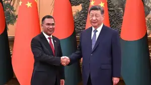 চীনের প্রেসিডেন্ট শি জিনপিংয়ের সঙ্গে প্রধানমন্ত্রী তারেক রহমানের বৈঠক