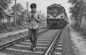 মোবাইলে আর্জেন্টিনার ম্যাচ দেখতে দেখতে রেললাইনে হাঁটা, ট্রেনের ধাক্কায় নিহত তরুণ!