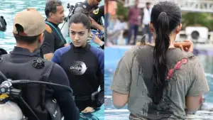 পানির নিচে টানা ২০ ঘণ্টার শুটিং করে রেকর্ড গড়লেন রাশমিকা মান্দানা