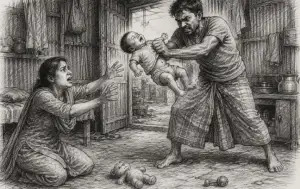 পারিবারিক কলহের জেরে মায়ের কোল থেকে কেড়ে নিয়ে শিশুকে আছাড় মেরে হত্যা