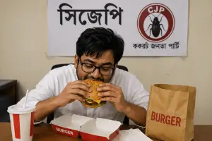 আন্দোলনের সময় বার্গার খাওয়ার ভিডিও ভাইরাল, দায়িত্ব হারালেন সিজেপির মুখপাত্র