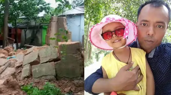 নরসিংদীতে ভারী বর্ষণে মাটির ঘরের দেয়াল ধসে নিহত ৬ বছর বয়সী শিশু তানঝুমা!