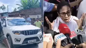 পশ্চিমবঙ্গে মমতার গাড়িতে হামলার অভিযোগ, বিজেপির নিন্দা