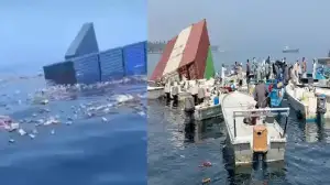 হরমুজ প্রণালিতে জাহাজডুবি, সাগরে ভাসছে আইফোন ও দামি সুগন্ধির বাক্স!