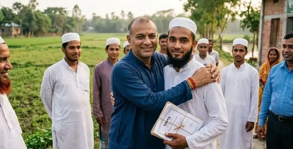 চাকরির ভেরিফিকেশনে বাধা, মুসলিম তরুণকে এক শতক জমি দিলেন হিন্দু প্রতিবেশী