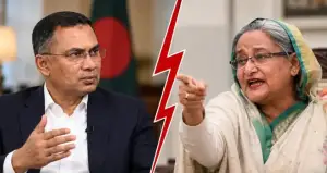 তারেক রহমানের ভারত সফর না করা নিয়ে হাসিনার কটাক্ষ, টেনে আনলেন জিয়াউর রহমানের উদাহরণ