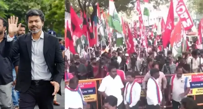 ভারতে সরকার বি’রো’ধী জোটে থালাপতি বিজয়ের দল টিভিকে, নামছেন বি’ক্ষো’ভে